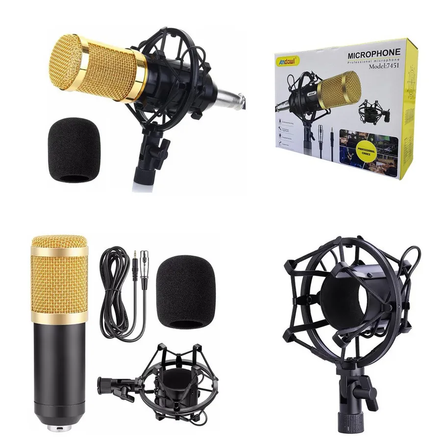 Microfone Profissional para Podcast e Estúdio